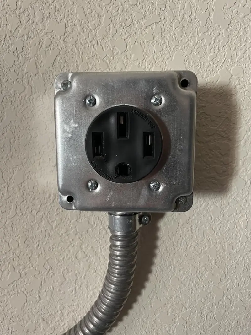 NEMA 14-50 outlet installed for Electrical Panel Upgrade in McHenry